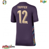 Camiseta Inglaterra Kieran Trippier #12 Visitante Equipación para mujer Eurocopa 2024 manga corta